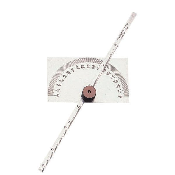 PDG/R/6 GROZ DEPTH GAUGE & PROTRACTOR, RECTANGULAR HEAD, 150MM BLADE