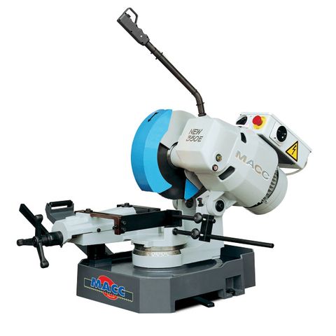 MACC 350MM, 415V 3PH, 20/40RPM SINGLE VICE COLDSAW WITH ELECTRIC COOLANT PUMP