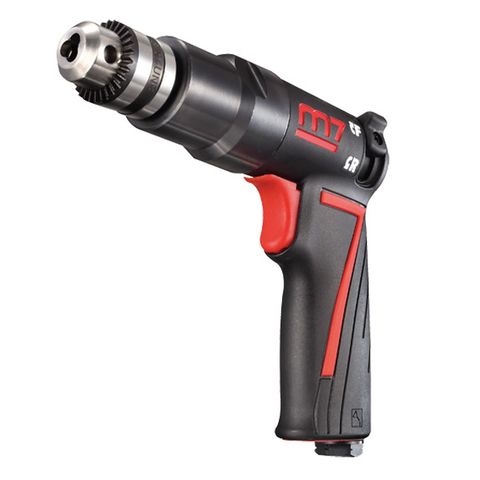 M7 MINI AIR DRILL, PISTOL STYLE, 1/4" CHUCK, REVERSIBLE, KEY CHUCK, 1600 RPM