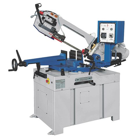 ITM BANDSAW, 260MM CAP, SWIVEL HEAD, DUAL MITRE, 2 SPEED 415V 3PH, HYD DOWN FEED