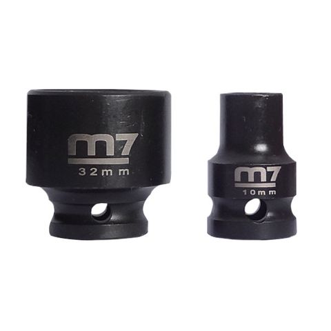 M7 IMPACT SOCKET WITH HANG TAB, 1/2" DR 6 POINT, 27MM