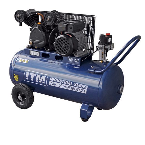 ITM AIR COMPRESSOR BELT DRIVE 2.5HP 90LTR FAD 257L MIN TM351 25090 ITM Industrial Products