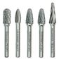 HOLEMAKER CARBIDE BURR SET, 5PCE  SC3, SH2, SF3 (2 PER SET), SL3-AC