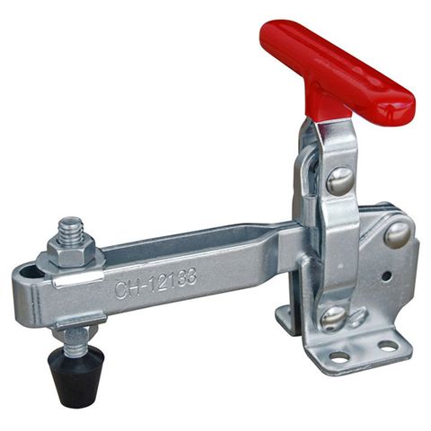 TOGGLE CLAMP, VERTICAL, FLANGED BASE, TEE HANDLE, 227KG CAP, 95.2MM REACH