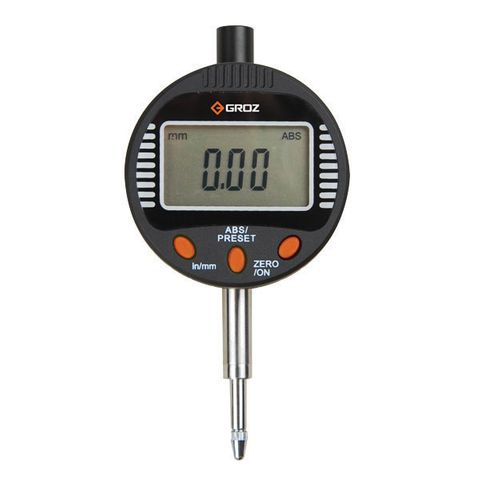 DGI/2 GROZ DIGITAL INDICATOR, 0-12.5MM / 0-0.5,  RESOLUTION: 0.001MM/.00005, FIVE BUTTONS, WITH FLAT BACK AND LUG BACK, STEM: 8MM