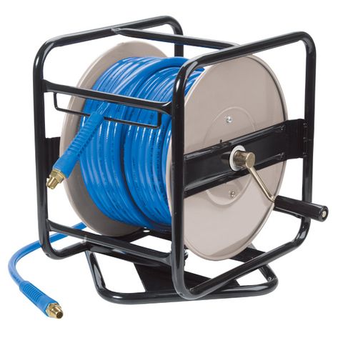 ITM MANUAL AIR HOSE REEL, 8MM X 30M PVC AIR HOSE WITH 1/4" BSP MALE FITTINGS