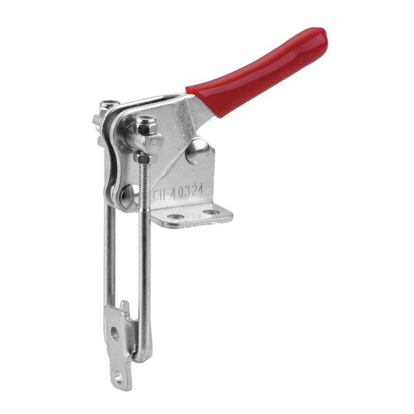 TOGGLE CLAMP, CORNER LATCH, FLANGED BASE, STR HANDLE, 225KG CAP, 78.5MM