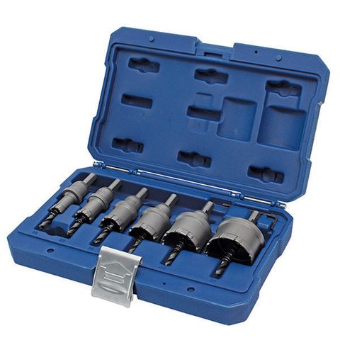 HOLEMAKER 6 PIECE TCT HOLESAW SET, 25MM DEPTH, CONTAINS 16, 20, 25, 32, 40 & 50MM DIA.