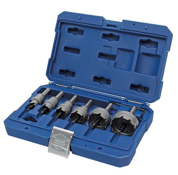 HOLEMAKER 6 PIECE TCT HOLESAW SET, 4.5MM DEPTH, CONTAINS 16, 20, 25, 32 ...