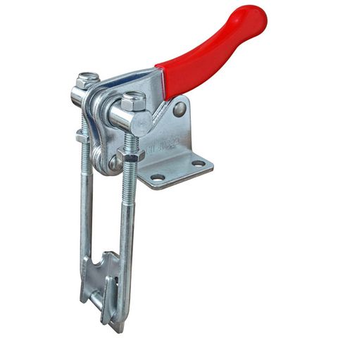 TOGGLE CLAMP, STAINLESS STEEL, CORNER LATCH, FLANGED BASE, STR HANDLE, 900KG CAP, 154MM REACH