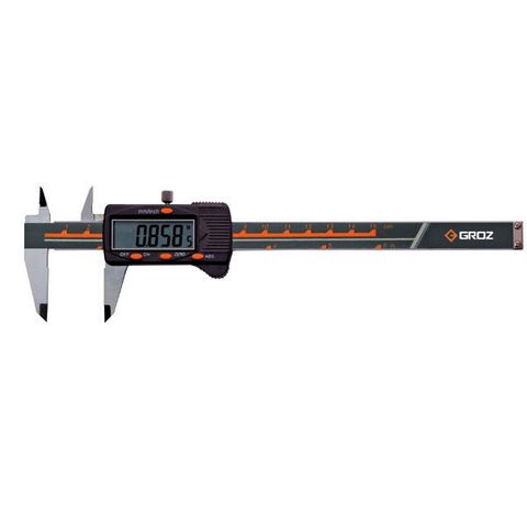 EDC/12 GROZ DIGITAL VERNIER CALIPER, 0-12/0-300MM, 0.0005/0.01MM 4 BUTTONS, WITH THUMB WHEEL