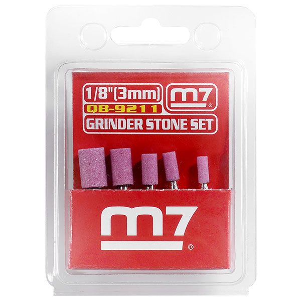 M7 GRINDER STONE SET, 5 PIECE CYLINDRICAL, 3MM SHANK M7AQB9211A