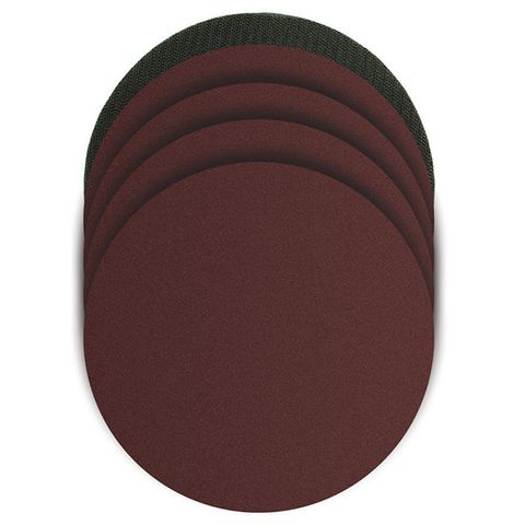 SANDING DISC VELCRO BACK ALUM. OXIDE 5PK ASSORT GRIT & BACK PAD 175MM TO SUIT PO362 MULTITOOL