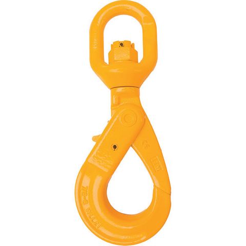 ITM G80 COMPONENTS, EYE SWIVEL SELF LOCKING HOOK, 16MM CHAIN SIZE