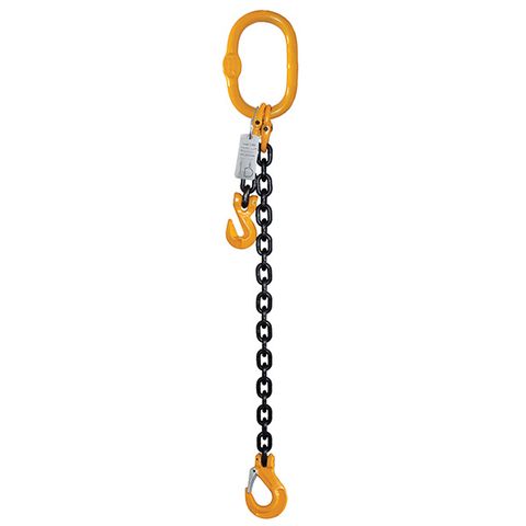 ITM 1 LEG CHAIN SLING, 10MM CHAIN, 6M LENGTH, WITH CLEVIS SLING HOOK & SHORTENING GRAB HOOK