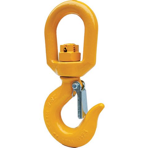 ITM G80 COMPONENTS, EYE SWIVEL HOOK WITH SAFETY LATCH, 13MM CHAIN SIZE