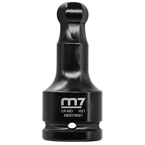 M7 HEX BALL END IN HEX IMPACT SOCKET, 3/4" DR, 21MM