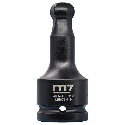M7 HEX BALL END IN HEX IMPACT SOCKET, 3/4" DR, 19MM