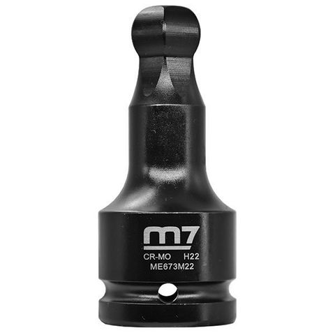 M7 HEX BALL END IN HEX IMPACT SOCKET, 3/4" DR, 22MM