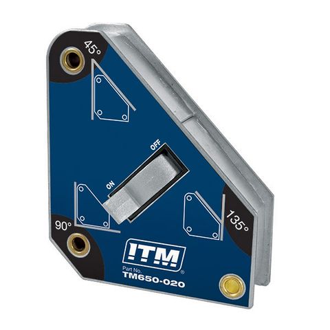 SWITCHABLE WELDING MAGNET, 30KGS FORCE, 110MM, 45°, 90° & 135°, POWERFUL NdFeB MAGNET