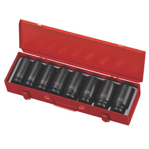 M7 IMPACT SOCKET SET, 3/4" DRIVE, 8PCE, 1" - 1-1/2"