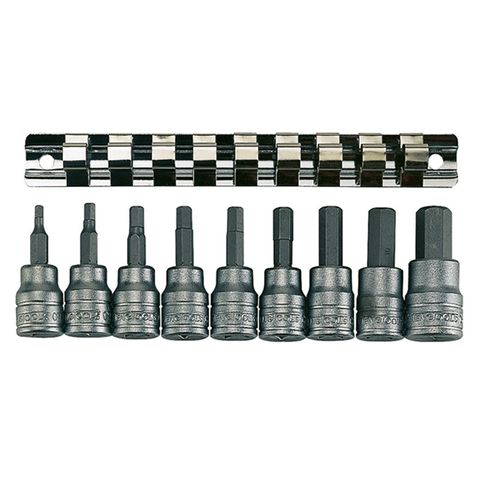 TENG 9PCE 3/8" DR. METRIC HEX BIT SOCKET SET 3-12MM