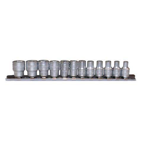 TENG 12PCE 1/4" DR. REG. MM SOCKET SET 4-13MM 6PNT