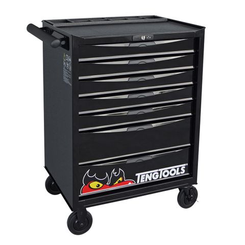 TENG 26" PRO ROLL CABINET, 7 DRAWERS, BLACK