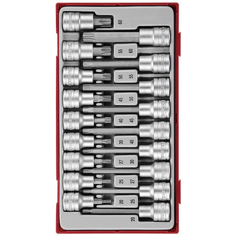 TENG 18PCE 1/2" DR. TX BIT SOCKET SET - TC-TRAY