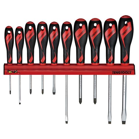 TENG SCREWDRIVER SET 10PCS WALL RACK