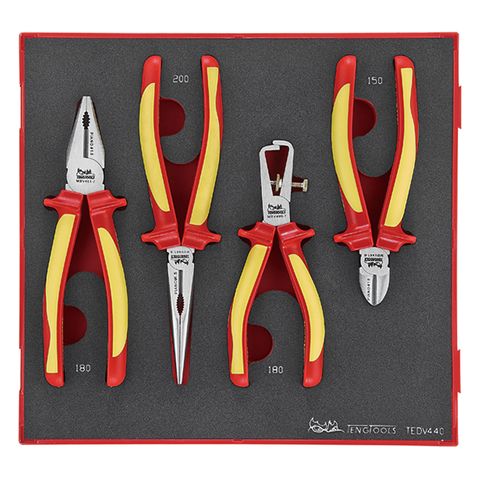 TENG 4PCE MB 1000V VDE PLIER SET - TED-TRAY