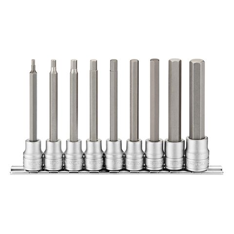 TENG 9PCE 3/8" DR. LONG HEX BIT SOCKET SET - 3-12MM