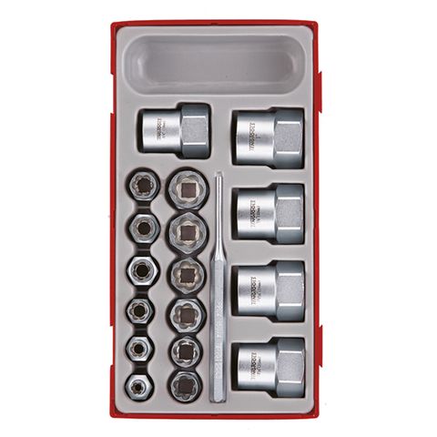 TENG 3/8" & 1/2" DR. STUD EXT SOCKET SET - TC-TRAY