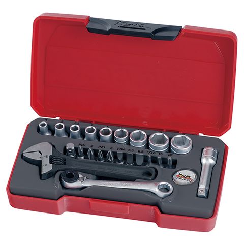 TENG 23PCE 1/4" DR. MINI METRIC SOCKET & TOOL SET