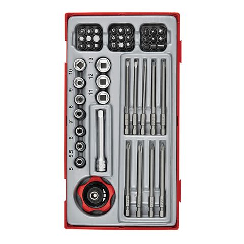 TENG 48PCE 1/4" DR. SOCKET & BITS SET - TC-TRAY