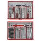 TENG 715PCE 26" 19 DRAWER STACK TOOL KIT, METRIC & IMPERIAL, PS TRAYS, RED