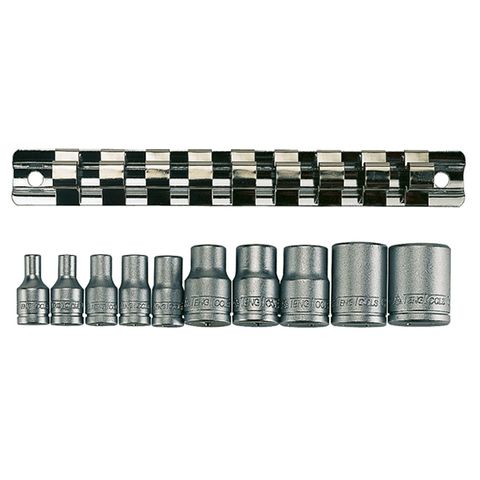 TENG 10PCE 1/4" & 3/8" DR. TX-E SOCKET SET E4-E18