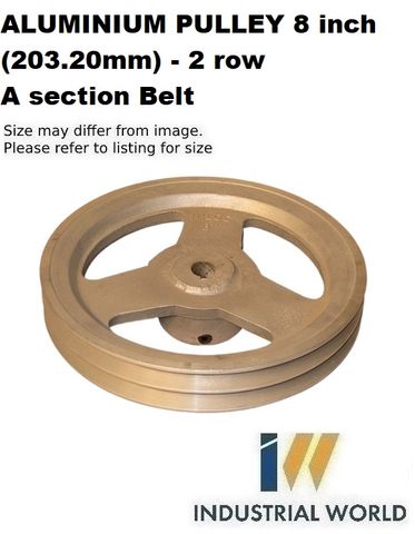 ALUMINIUM PULLEY 8 inch (203.20mm) - 2 row