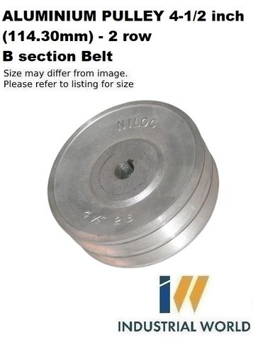 ALUMINIUM PULLEY 4-1/2 inch (114.30mm) - 2 row