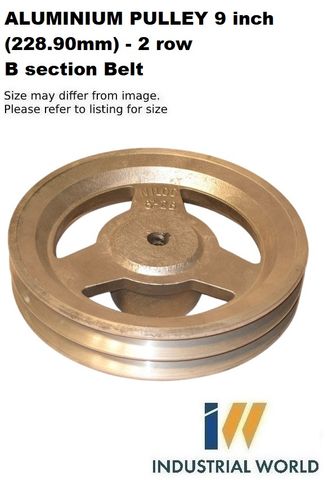 ALUMINIUM PULLEY 9 inch (228.90mm) - 2 row