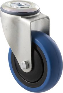 Fallshaw - 100mm blue rubber wheel, thread guard
