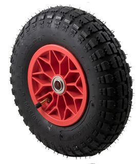 Fallshaw - Pneumatic black tyre, 400x8 wheel, plas