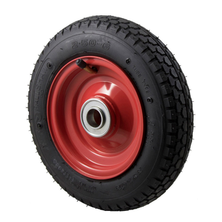 Fallshaw - Pneumatic black tyre, 250x6 wheel, stee