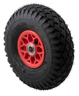 Fallshaw - Pneumatic black tyre, 350x4 wheel, plas