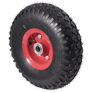 Fallshaw - Pneumatic black tyre, 350x4 wheel, stee