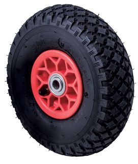Fallshaw - Pneumatic black tyre, 300x4 wheel, plas