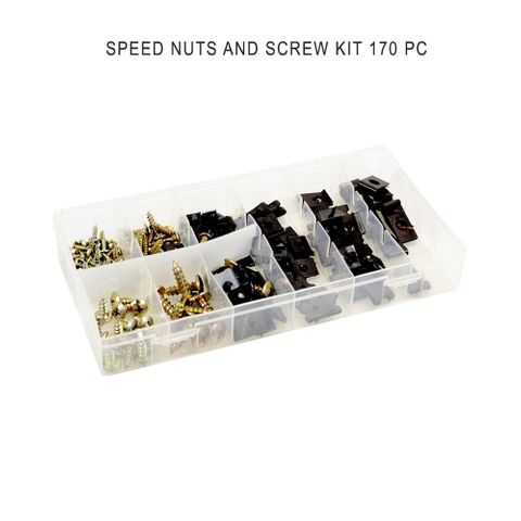 170PC SPEED NUTS & SCREW KITS