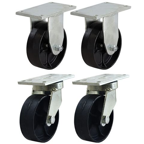 Richmond - Waste Bin Castor Set SG Iron Wheels