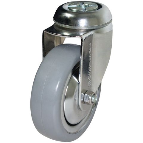 Richmond - Chrome Durolite Bolt Swivel Castor