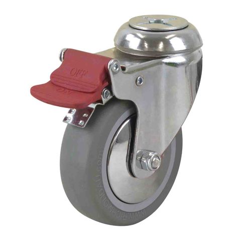 Richmond - Chrome Durolite Bolt Swivel Castor